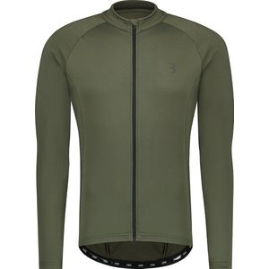 BBB Cycling Transition Fietsshirt Heren en Dames - Wielershirt met Lange Mouwen - 10-15 °C - Olijf Groen - Maat XXL - BBW-237