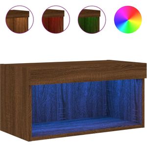 vidaXL Tv-meubel - Bruineiken - LED-verlichting - 60x30x30 cm Tv-meubel - Tv-meubelen - Tv Kast - Opbergkast