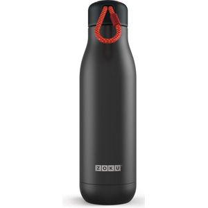 Zoku Hydration Drinkbeker - RVS - 750 ml - Zwart