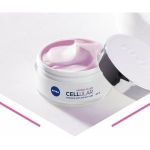 NIVEA - CELLular Expert Filler Dagcrème - Anti-Veroudering Gezichtscrème - SPF 15 - Met Hyaluronzuur, Creatine & Foliumzuur - 50 ml - 1 stuk