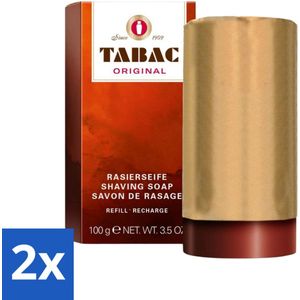 Tabac Original - Scheerzeep Stick Navulling - 100 gr - Voordeelverpakking - 2 stuks
