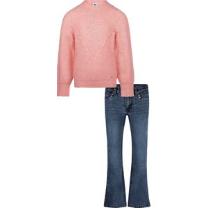 Kledingset - Roze - Gebreide Trui - Jeans - 98% Cotton - 2% Elastane