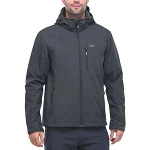 Heren softshelljack 33.000ft - waterdicht winterjack met warme fleecevoering en winddicht ontwerp voor outdooractiviteiten zoals wandelen, fietsen en kamperen