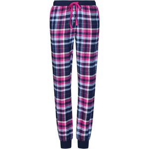 Flanellen pyjamabroek roze blauw geruit Emma - Roze - Maat - 48