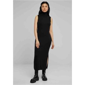 Urban Classics - Knitted Eco Viscose Turtleneck Lange jurk - 5XL - Zwart