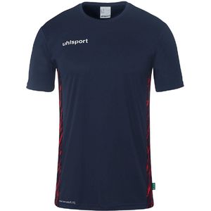 Uhlsport Kinder Sportshirts Progressive 28 Poly Shirt Kurzarm 1002267 Marine/Rot-116