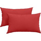 vidaXL - Zitkussens - Rood - 50 x 30 cm - 2 Stuks - Stof