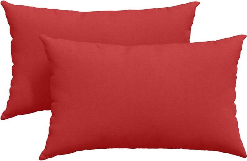 vidaXL - Zitkussens - Rood - 50 x 30 cm - 2 Stuks - Stof