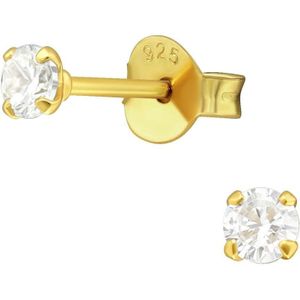 Montebello Oorbellen Alinka Small - 925 Zilver Verguld - ∅3mm