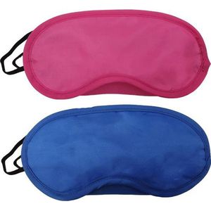 Slaapmaskers Blauw & Roze - 2 Stuks - Thuis - Onderweg - Vliegtuig - Festival - Slaapcomfort - oDaani