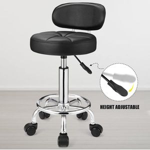 Draaibare Kruk - Rolling stool Rocking chair Work stool with adjustable backrest Swivel Stool