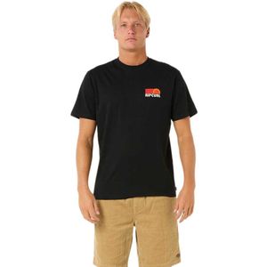 Rip Curl - Surf Revival Stacked - T-shirt - Zwart - Korte Mouwen