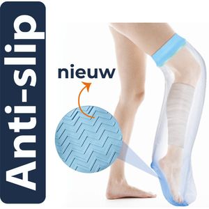 Het Herstel Loket® Douchehoes been anti slip - Gipshoes been - Been heel - onderbeen - voet - enkel - waterdicht - medisch silicone - latexvrij - extra veilig
