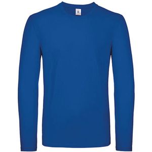 Herenshirt 'E150' met lange mouw B&C Collectie Royal Blue maat S