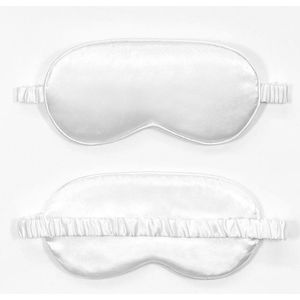 JeiibrZui Moerbeizijde Slaapmasker - Hypoallergeen Slaapmasker - Dubbelzijdige Zijde & Volledig Lichtdicht - 1 - Thuis/Wit
