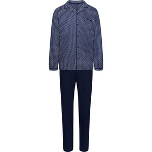 Katoenen heren doorknooppyjama Pastunette - Blauw - Maat - XXL