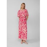 Jurk - Chiffon Maxi-jurk - All-over Print - Volantmouwen