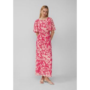 Jurk - Chiffon Maxi-jurk - All-over Print - Volantmouwen