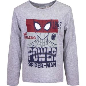 Marvel Spiderman shirt - Lange mouw - POWER - grijs - maat 98 (3)