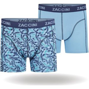 Zaccini Cotton Stretch Boxershorts - Blauw - 2 stuks - Heren onderbroeken - Boxer - 95% Katoen - Maat M