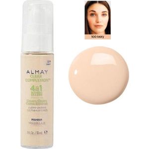 Almay Clear Complexion Liquid Makeup Foundation with 4 in 1 Blemish Eraser - 100 Ivory