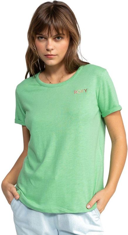 Roxy - Saturdaze - T-shirt - Groen - Korte Mouwen - Dames