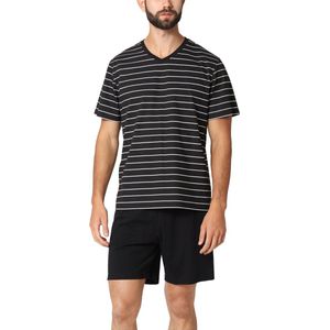 Ladeheid Heren Pyjama - ronde hals - korte mouwen - korte broek - Katoen - LA-LA40-223-PJ - Zwart Wit - M