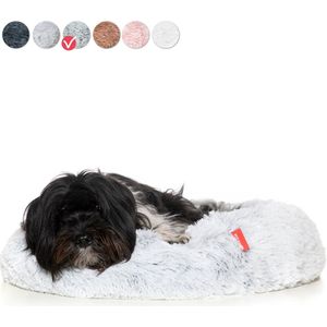 Snoozle Donut Hondenmand - Zacht en Luxe Hondenkussen - Wasbaar - Fluffy - Hondenmanden - 70cm - Wolf Grijs