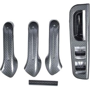 Set van 5 Binnendeur Handgreep Covers - Koolstofvezel Textuur - Autodeur Decoratie Stickers - Vervanging voor Mk4 .