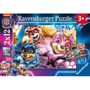 Ravensburger puzzel Paw Patrol: The Mighty Movie - Legpuzzel - 2x12 stukjes