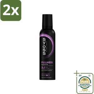 Syoss - Fullness - Haarmousse - Lichtgewicht Volume - 250 ml - Voordeelverpakking - 2 stuks - Haarmousse - Haarstyling