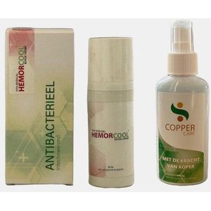 Hemorcool koper crème & Copper Care spray - Jeuk - Verkoelend - Huidschimmel - Huiduitslag - Huidirritatie - Jeuk bij uitslag - Verzorgend - Zalf tegen jeuk - Eczeem crème - Eczeem zalf - 25 & 50 ml -