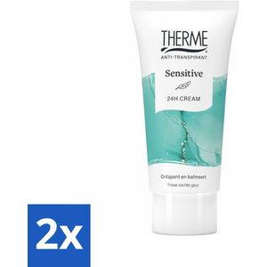 Therme - Sensitive - Anti-transpirant Crème - Hydraterend - 60ml - Voordeelverpakking - 2 stuks