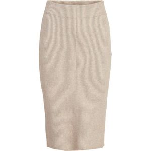 VILA Gebreide Midi Rok VIRIL Beige