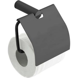 Saqu Lodge WC Rolhouder - 11,9x7,4x12,5 cm - Grijs - Toiletrolhouder - WC Papier Houder