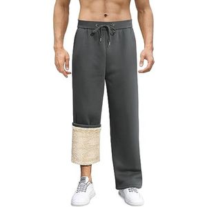 Warme Joggingbroek voor Heren van Katoen met Fleece Voering - Comfortabele Vrijetijdshose voor Winter