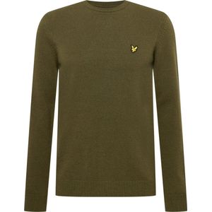 Lyle & Scott Crew Neck Lambswool Blend Jumper Truien & Vesten Heren - Sweater - Hoodie - Vest- Olijf - Maat M