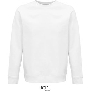 SOLS Premium Unisex Adult Space Organic Raglan Sweatshirt (Wit) 3XL