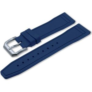 Horlogebandje | Rubber | Blauw | 20 mm + GRATIS tool