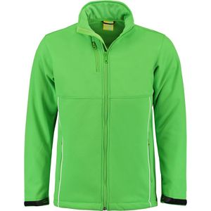 Lemon & Soda Softshell jacket voor heren in de kleur lime in de maat S.