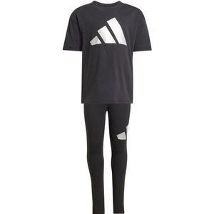Adidas Seasonal Essentials Glam Cotton Trainingspak Zwart 3-4 Years Meisjes