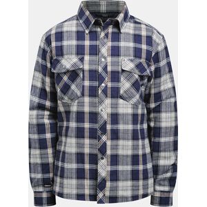 Jobman 5157 - Flannel Shirt Lined - Heren - Navy/Grijs