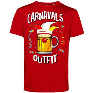 T-shirt Carnavals Outfit | Carnavalskleding heren | Carnaval Kostuum | Foute Party | Rood | maat XXL