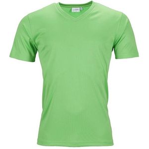 Fusible Systems - Heren Actief James and Nicholson T-Shirt met V-Hals (Lichtgroen)