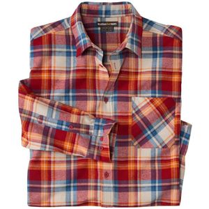 ATLAS FOR MEN - Geruit flanellen overhemd Atlas - Heren - Verkrijgbaar in grote maten - L