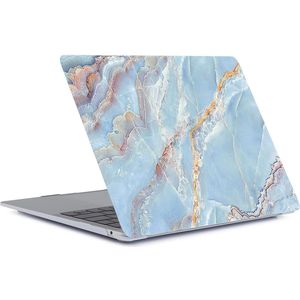 Hardshell Case - Geschikt voor oude MacBook Air - Voor Air 13 inch A1466 (2012) - Marmer Blauw