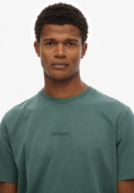 Superdry - Micro Logo - T-shirt - Losse Pasvorm - Ronde Hals - Korte Mouwen