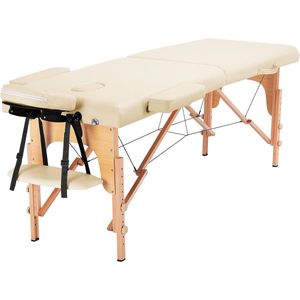 Draagbare Massagetafel 2 Zones - Inklapbaar en Verstelbaar Massagebed tot 250 kg
