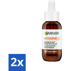 Garnier - SkinActive - Nachtserum - Anti-Pigmentvlekken - 10% Vitamine C & Hyaluronzuur - 30 ml - Voordeelverpakking - 2 stuks
