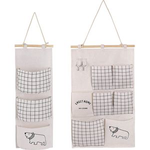 Hangende organizer, 2 stijlen, wandhangtas, hangende opbergtas, voor kinderkamer, badkamer, slaapkamer, wit